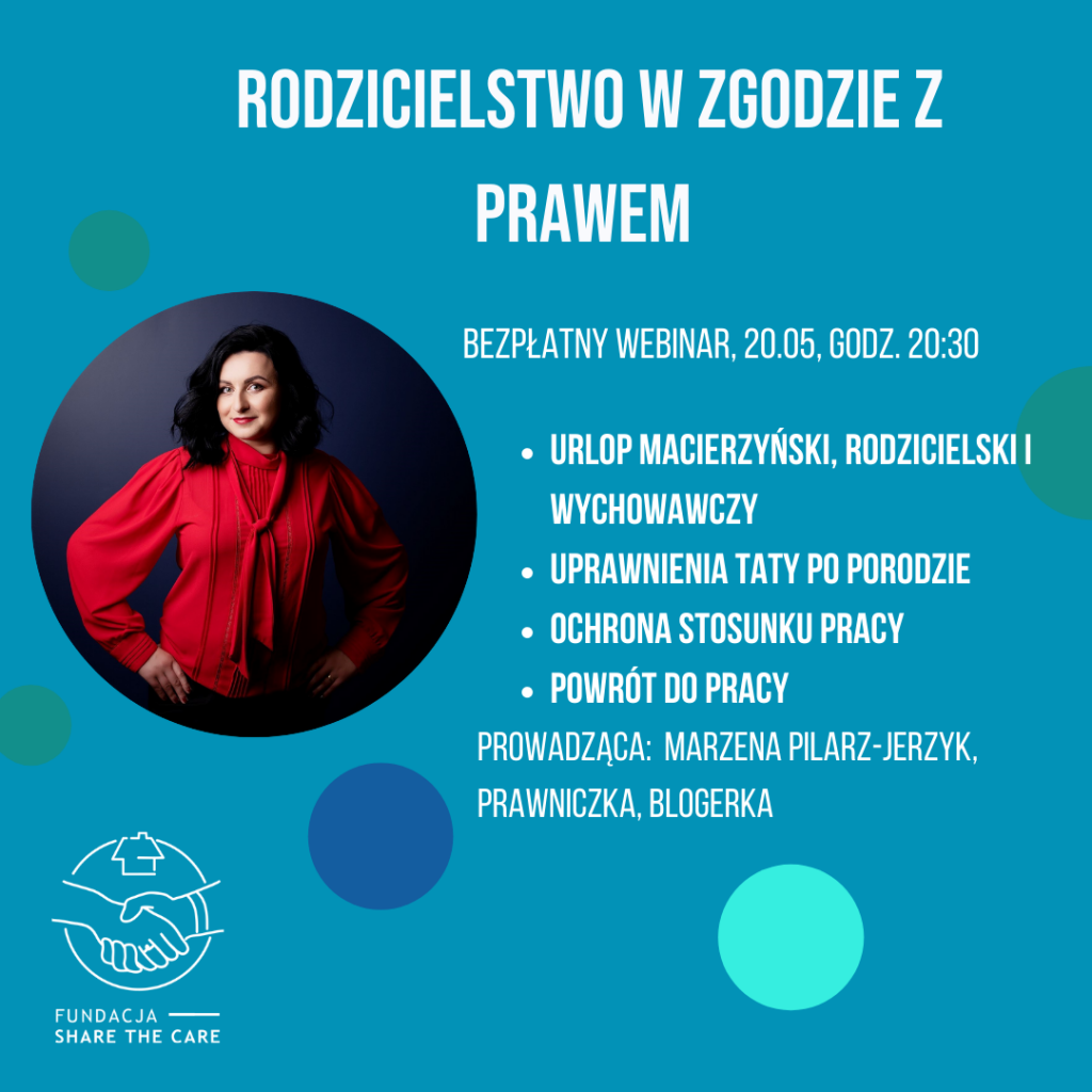 Zapraszamy na bezpłatny webinar prawy „Rodzicielstwo w zgodzie z prawem”