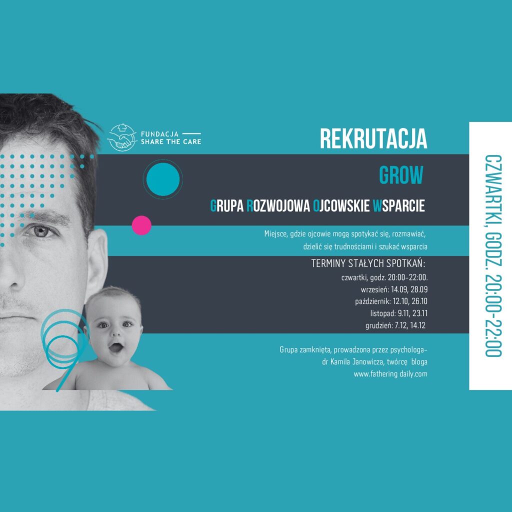 28.06. Spotkanie rekrutacyjne grupy wsparcia dla ojców GROW