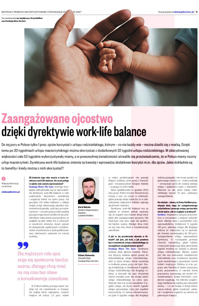 „Edukator przedsiębiorcy – Rynek pracy”- Share the Care w gronie ekspertów