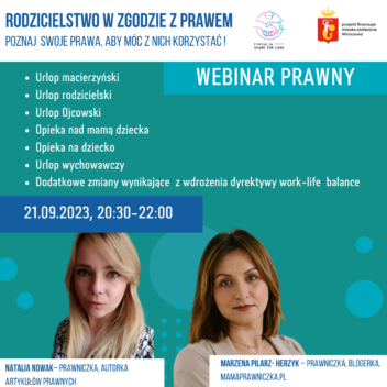 Webinar prawny-Rodzicielstwo w zgodzie z prawem