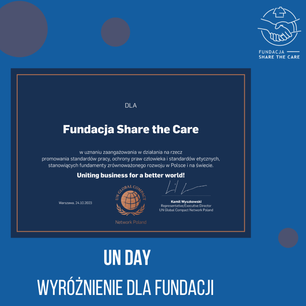 Wyróżnienie dla Fundacji Share the Care